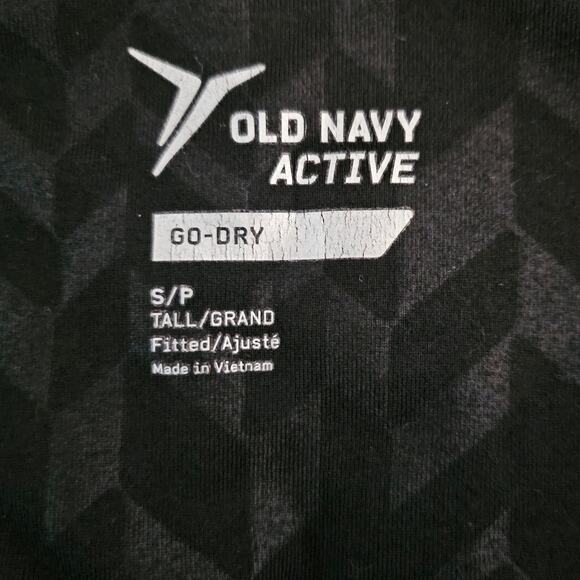 Old Navy Active Go Dry Women Workout Leggings Size S Geometric Chevron Black EUC - Picture 3 of 3